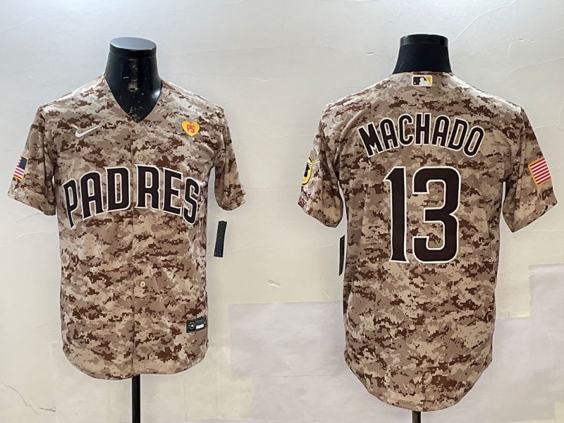 Men San Diego Padres 13 Machado Camo Game 2025 Nike MLB Jersey style 5